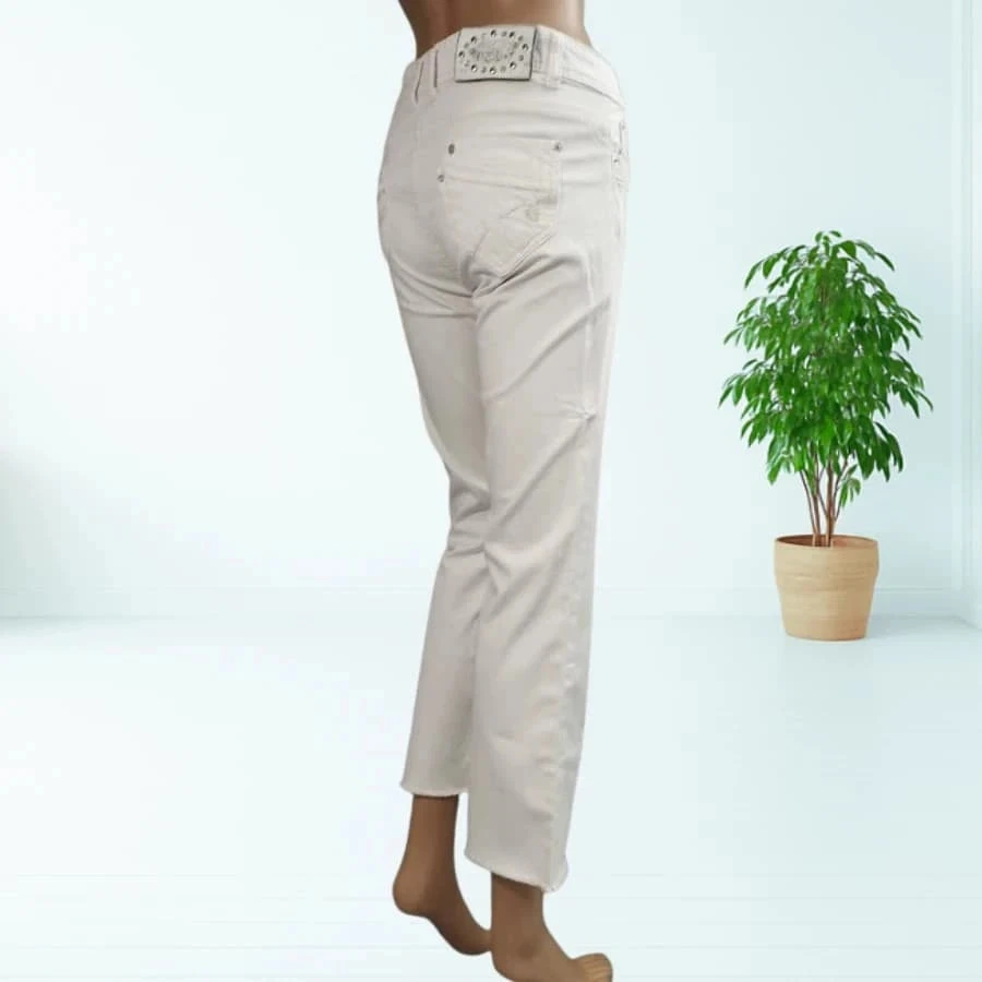 Kaporal model slam jeans - straight cropped cut - low waist - stretchy - impeccable white – photo 3